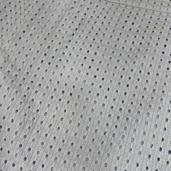 Womens Club Monaco Periwinkle Scalloped Hem Eyelet Shorts - Picture 4 of 9